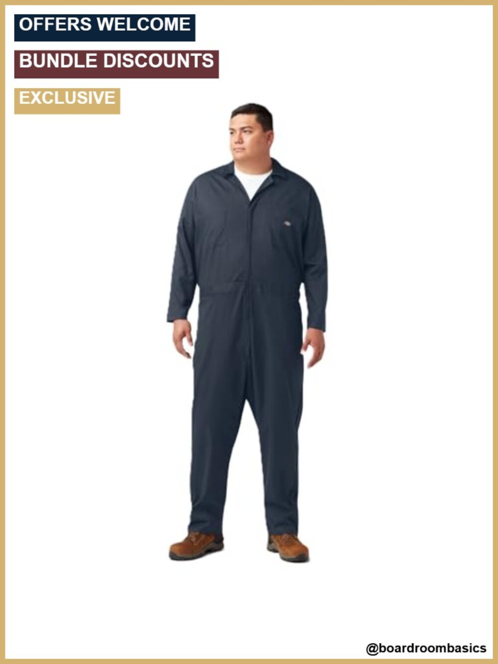 Men's Flex Long Sleeve Work Coveralls Utility Safety Overalls
